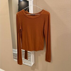 Brandy Melville Rust Long Sleeve Top